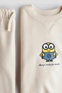 2-Piece Printed Sweatshirt and Joggers Set