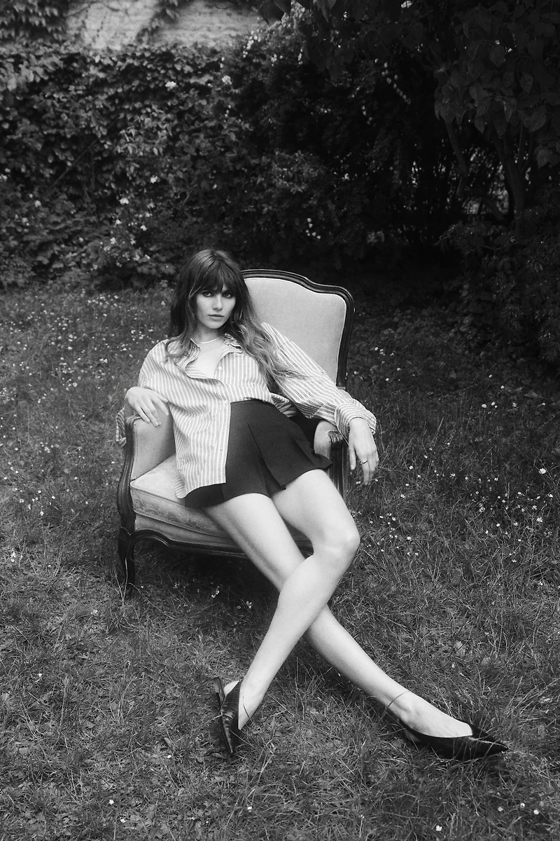 Chemise oversize en popeline de coton