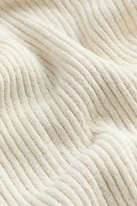 Robe longue en tricot côtelé