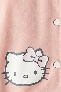 Printed Sweatshirt Cardigan