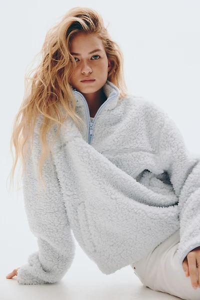 Chandail en polar à col fermeture éclair