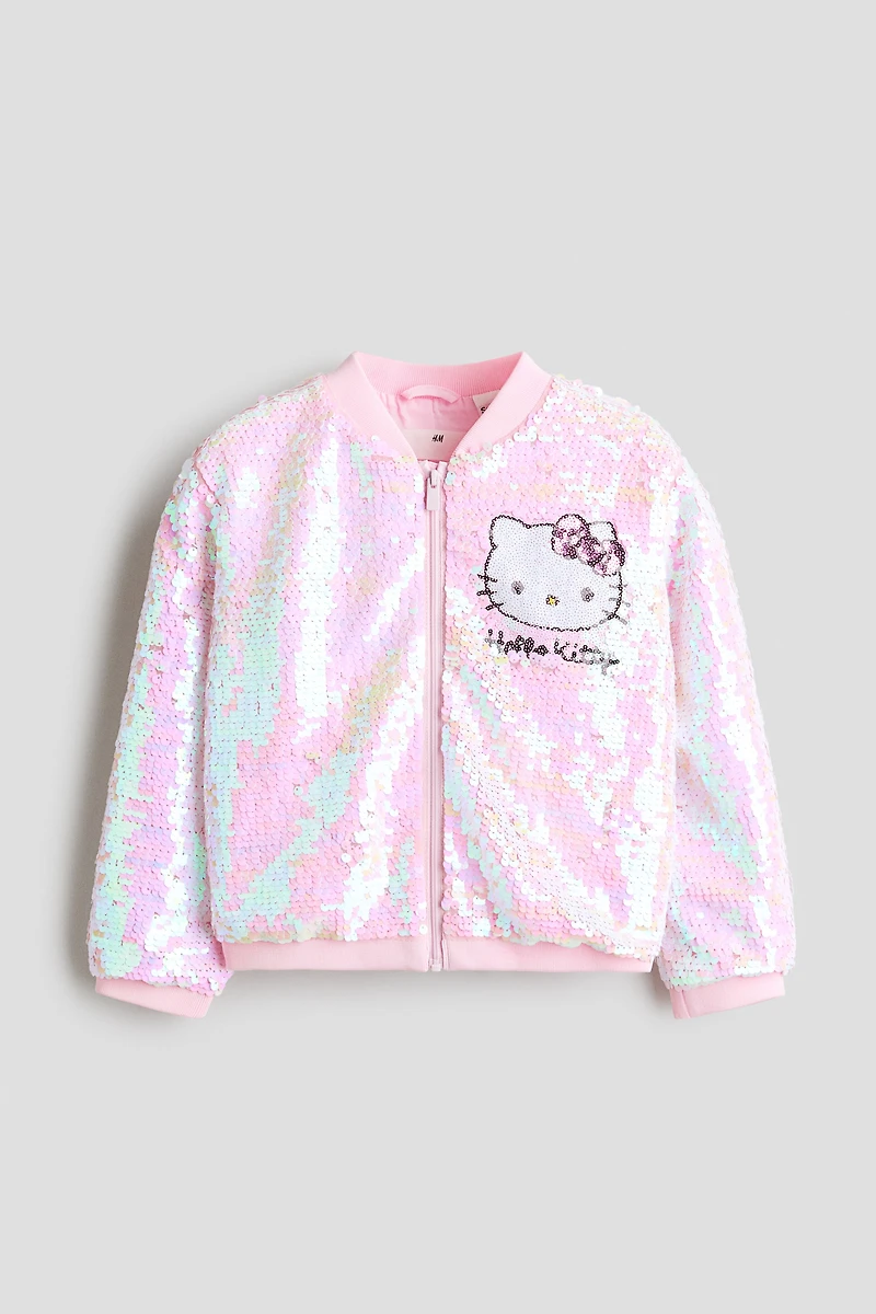 Sequined Bomber Jacket