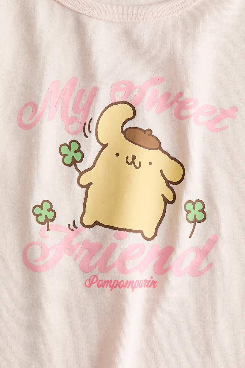 Cotton Top with Printed Motif