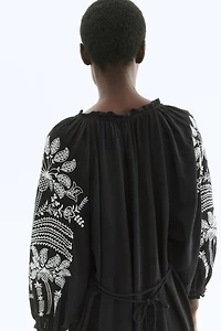 Embroidered Cotton Dress