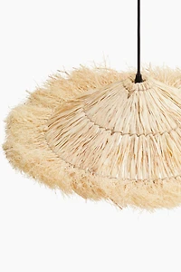 Lampe suspendue en paille