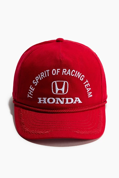 Casquette en sergé de coton avec motif brodé