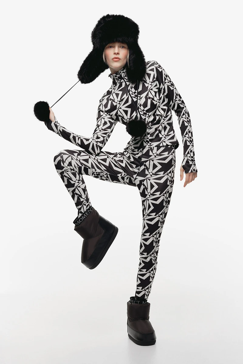 Haut imprimé à col cheminée