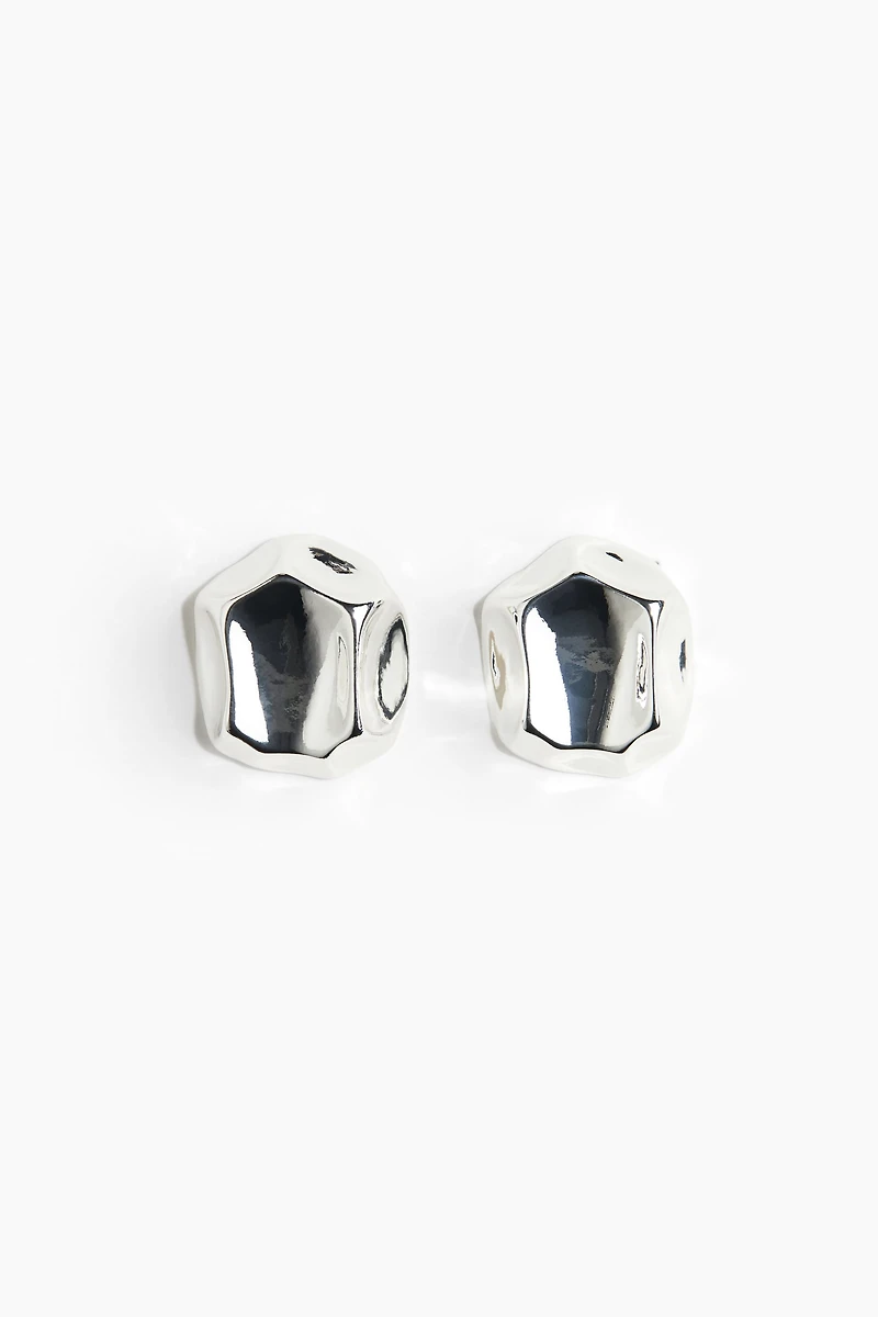 Boucles d'oreilles anguleuses sur tige