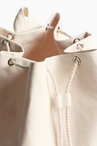 Sac à linge en coton avec texte