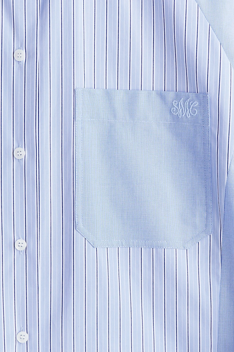 Chemise ample à panneaux en popeline