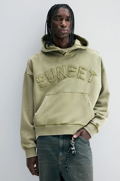 Oversized-Fit Printed Hoodie