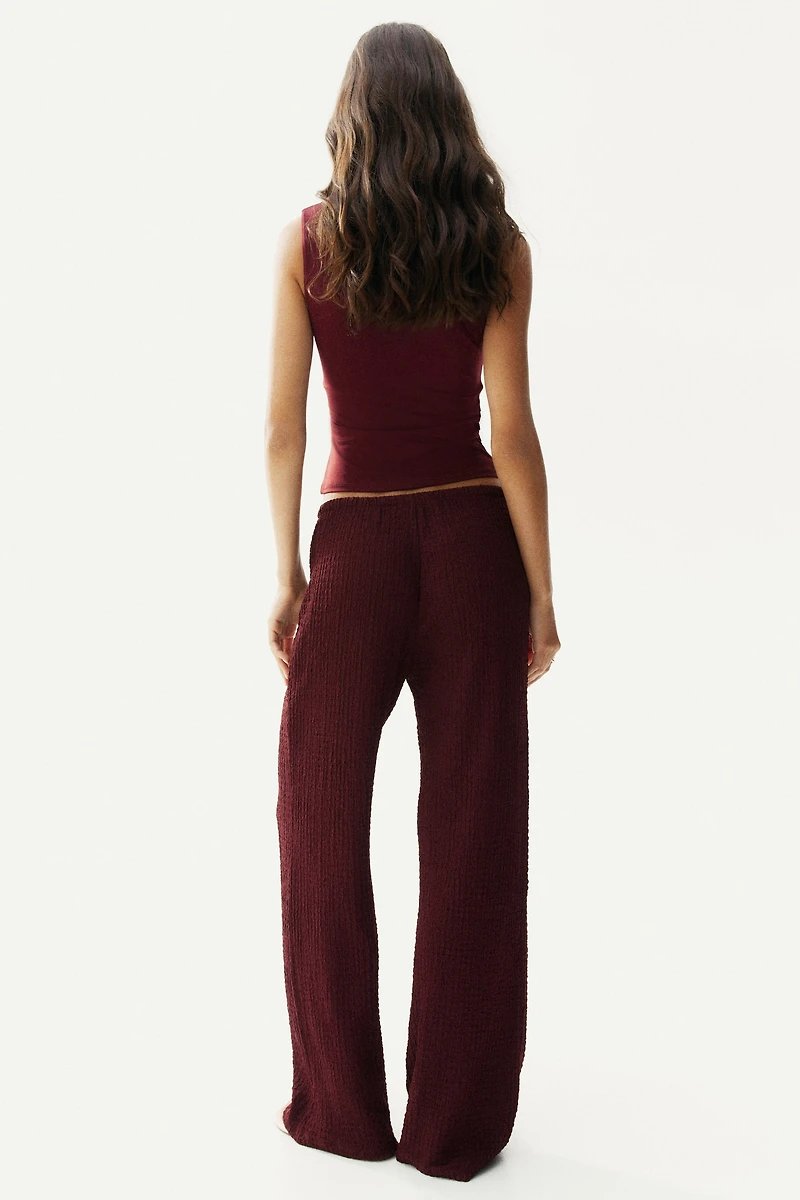 Crinkled Drawstring Pants