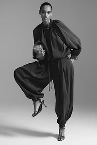 Balloon-Leg Modal Pants