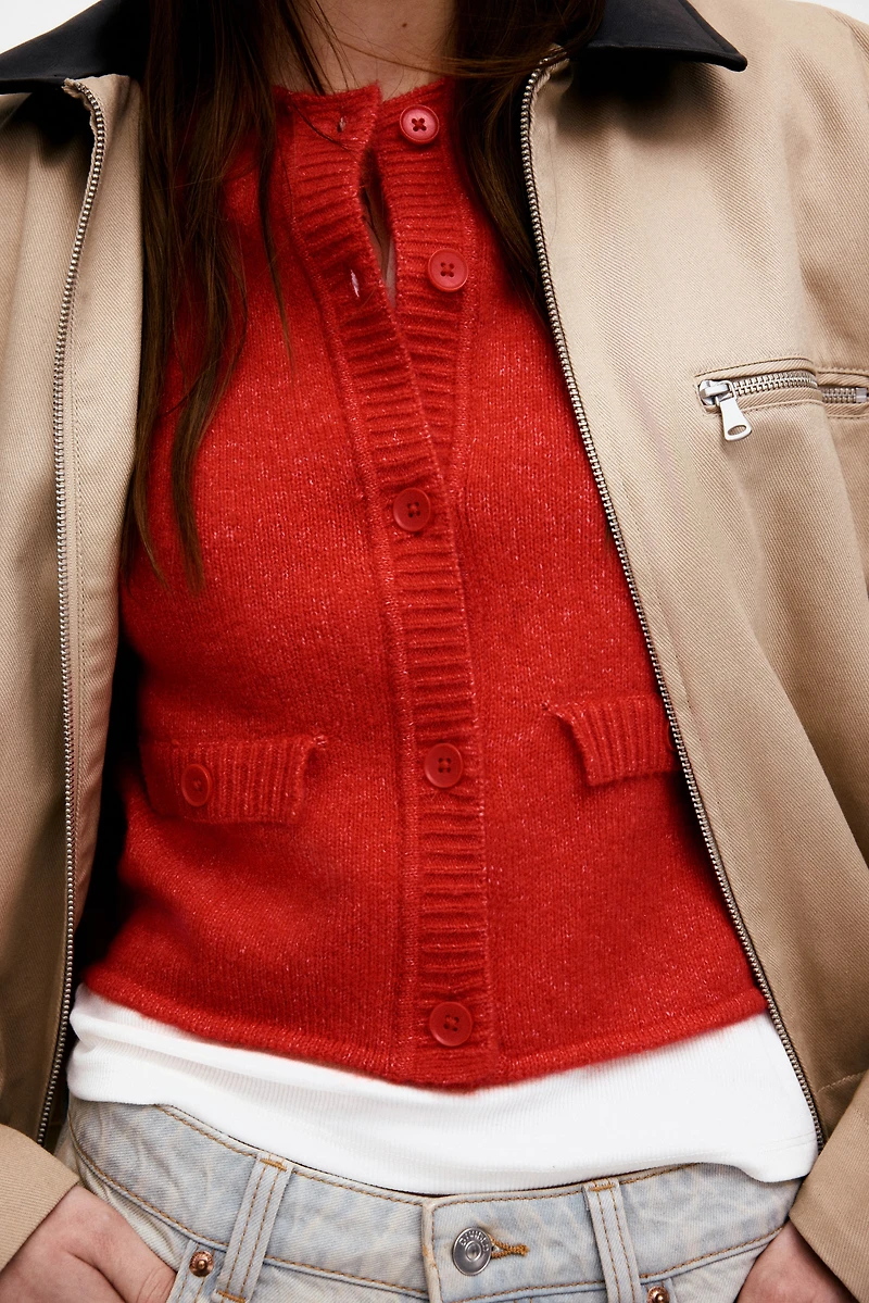 Short-Sleeved Cardigan