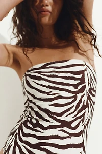 Padded-Cup Bandeau Swimsuit
