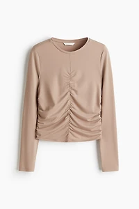 Draped Long-Sleeved Top