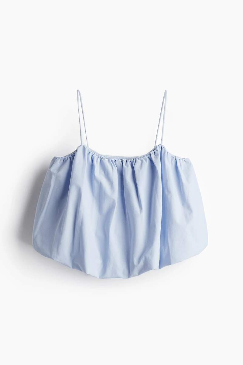 Bubble-Hem Strappy Top
