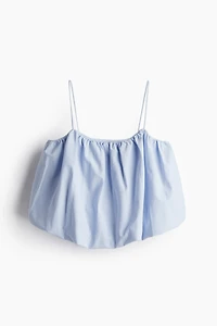 Bubble-Hem Strappy Top