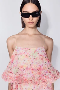 Ruffle-Detail Tiered Dress