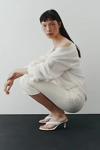 Creased Capri Pants