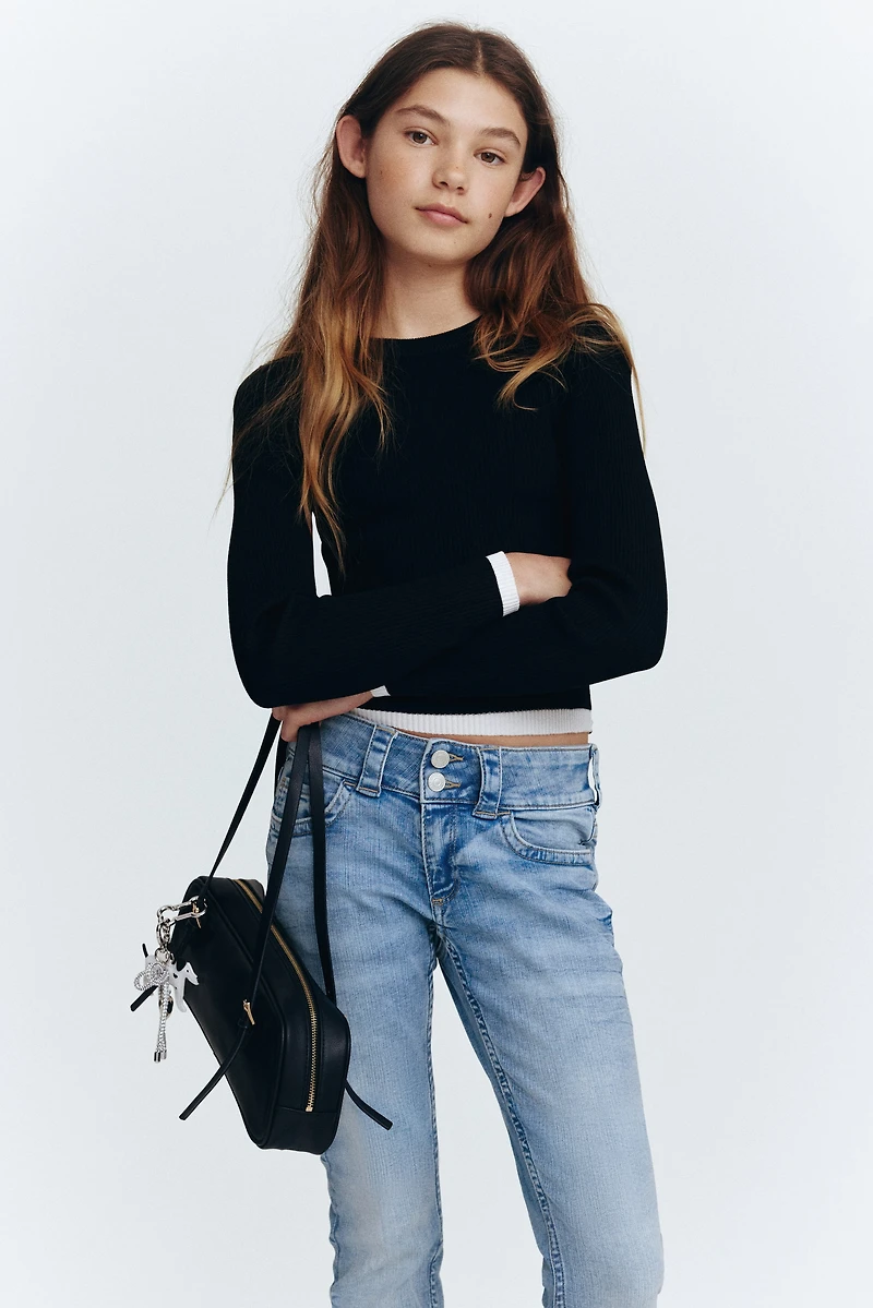 Bootcut Leg Low Jeans