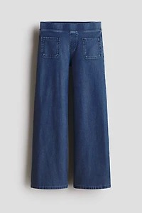Pantalon large à l'aspect denim
