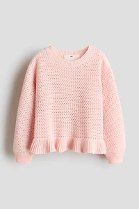 Open-Knit Cotton Sweater