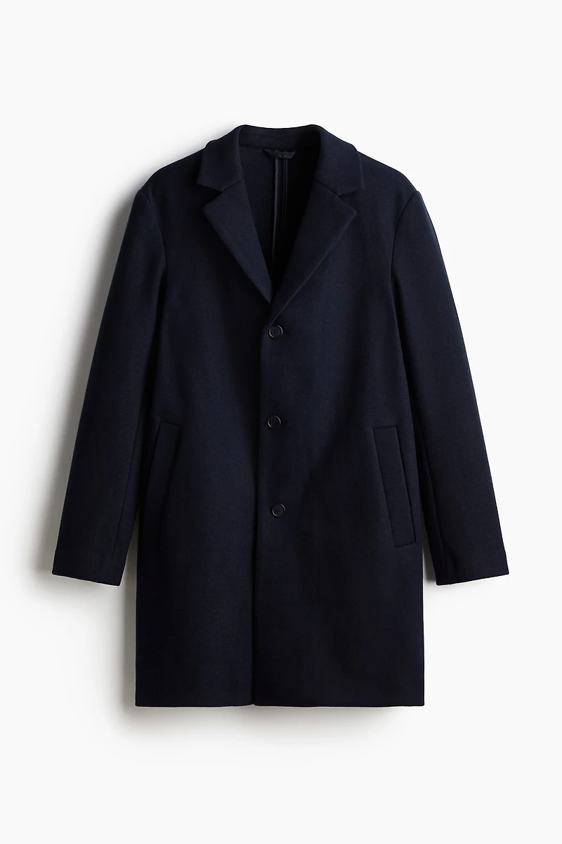 Manteau près du corps en laine mélangée