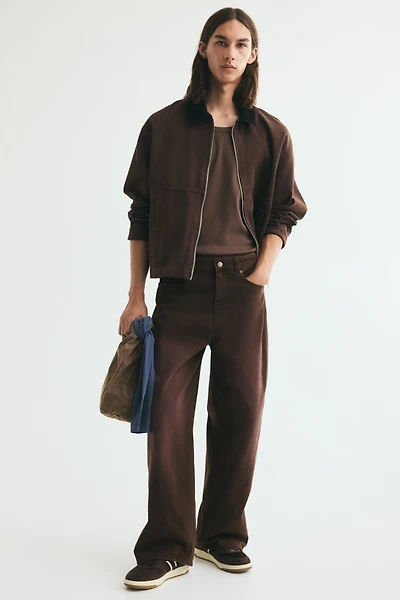 Loose-Fit Wide-Leg Twisted-Seam Jeans