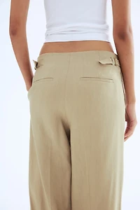 Linen-Blend Pants