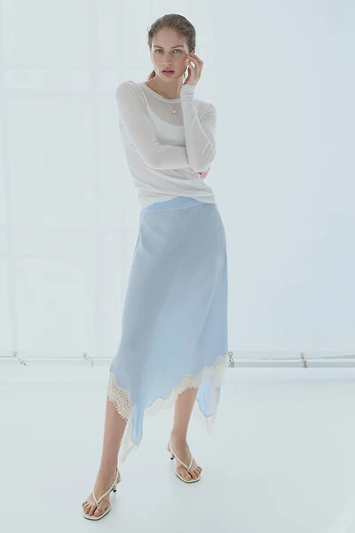 Asymmetric Viscose Skirt