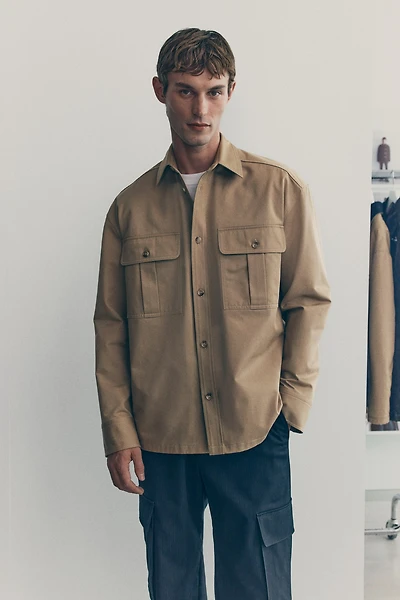 Cotton Twill Utility Overshirt
