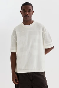 Relaxed-Fit Boxy Mesh T-Shirt