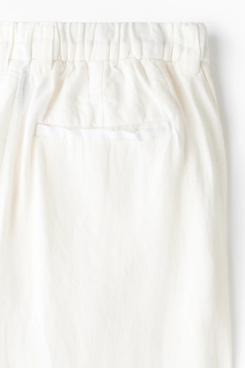 Pantalon large ample en lin