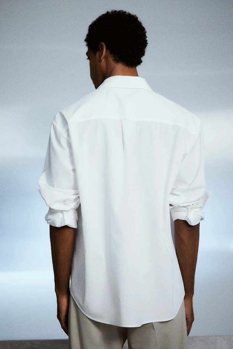Chemise ample en popeline