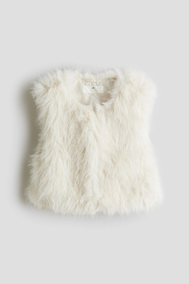 Veste sans manches duveteuse