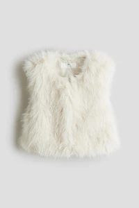 Veste sans manches duveteuse