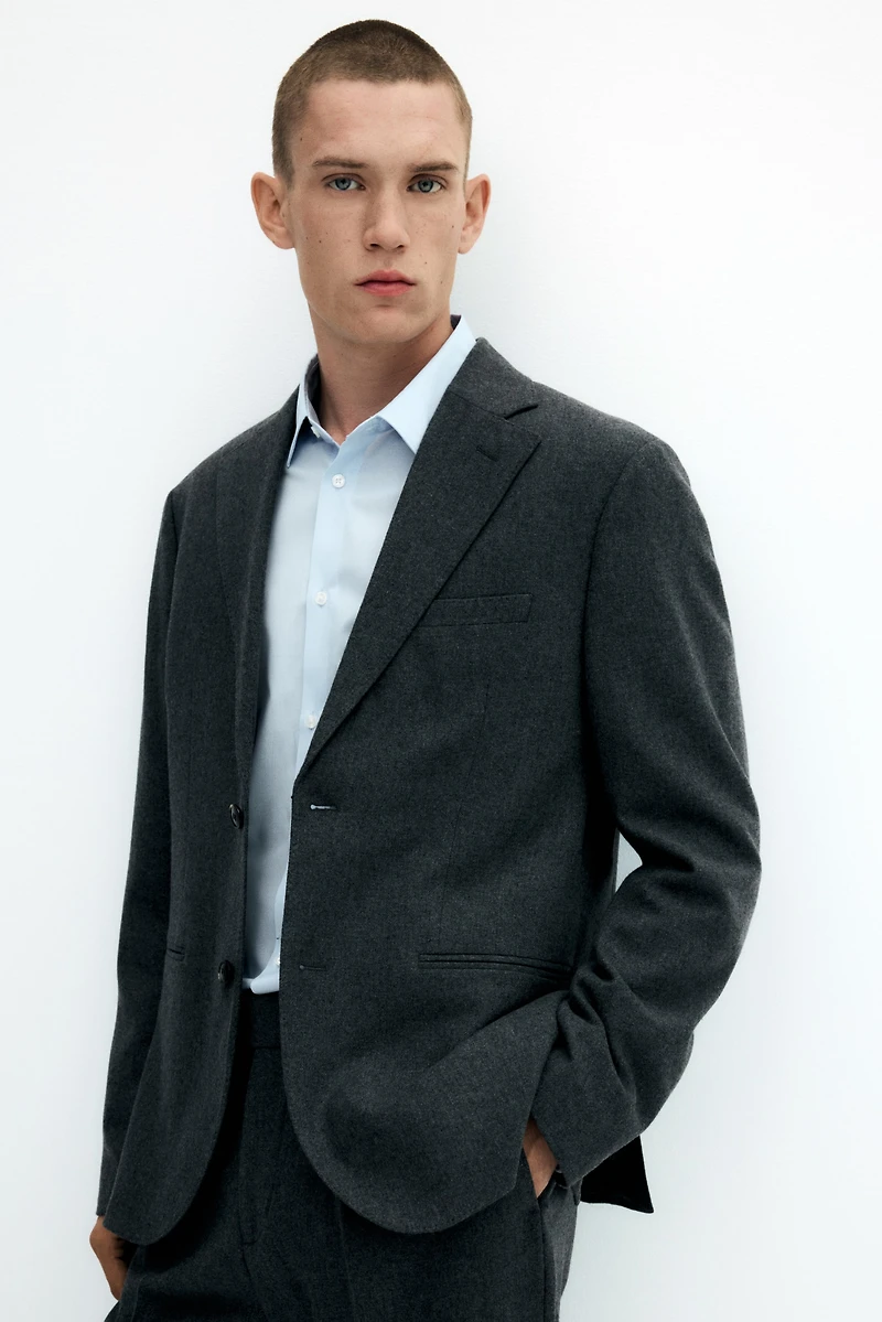 Regular-Fit Wool-Blend Jacket