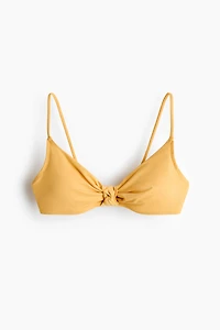 Knot-Detail Padded Bikini Top
