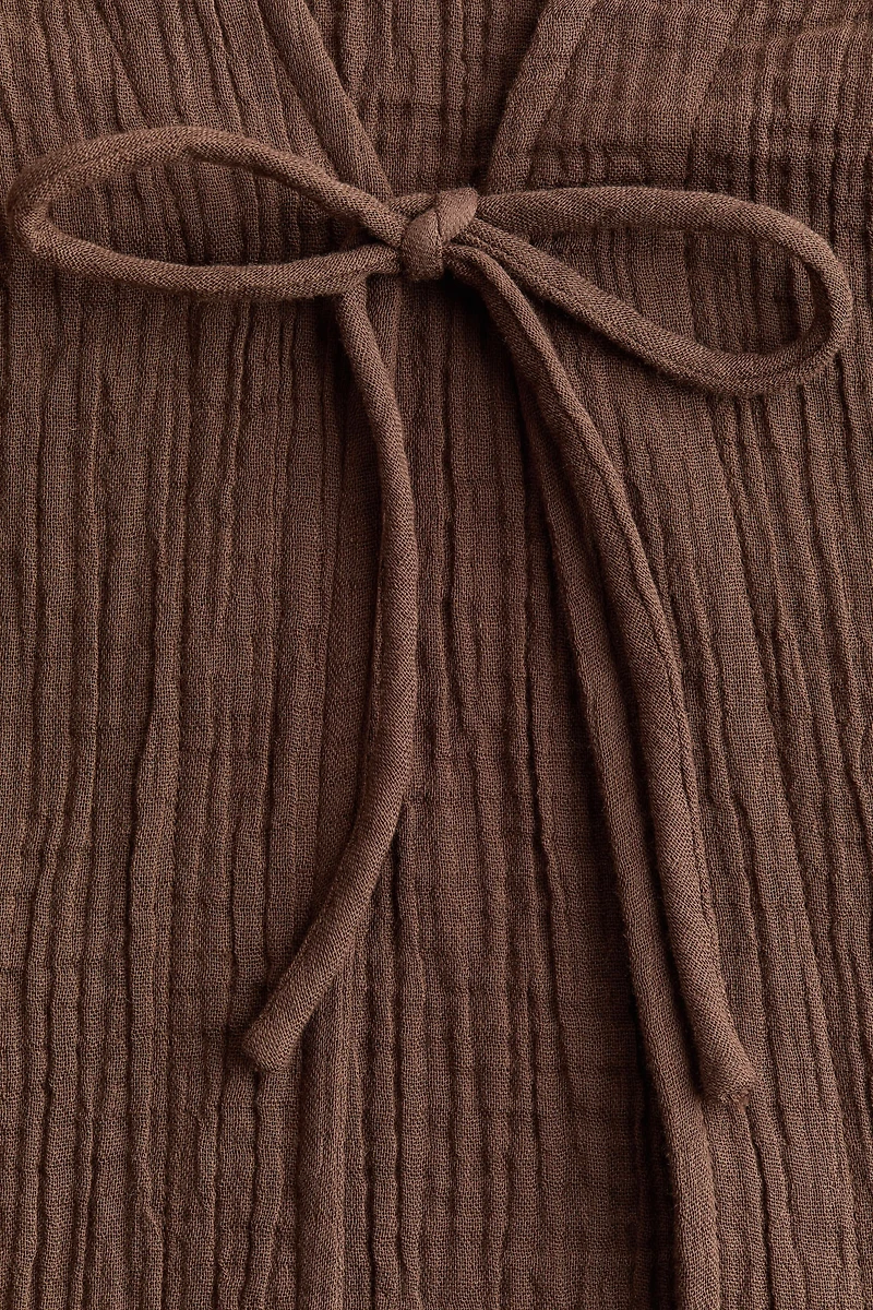 Tie-Front Muslin Jacket