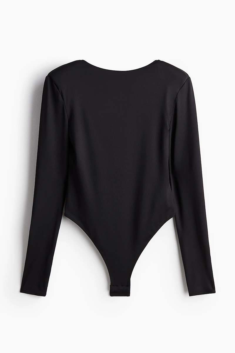 Low-Back Bodysuit with Shoulder Pads