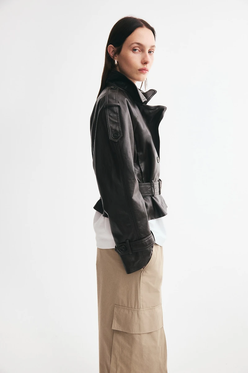 Coated Biker Jacket