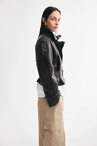 Coated Biker Jacket
