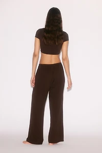 Relaxed-Fit Wide-Leg Yoga Pants
