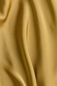 Draped-Panel Satin Strappy Top