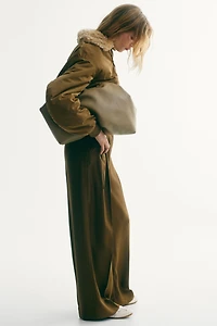 Wide-Leg Pants with Belt Detail