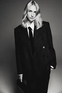 Double-Breasted Wool-Blend Blazer