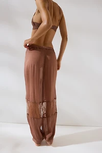 Lace-Detail Pajama Pants
