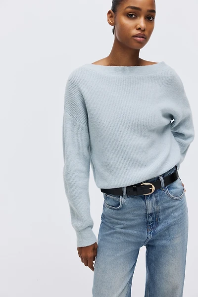 Oversized Boat-Neck Sweater