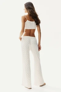 Lace-Look Drawstring Pants